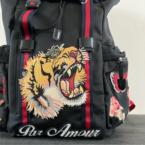 Gucci L'Aveugle Par Amour Embroidered Tech Pack Backpack - Picture 4 of 13